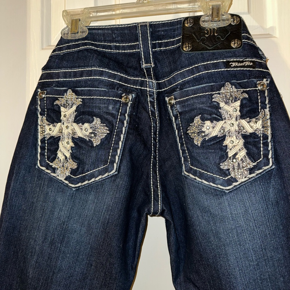 Miss Me Women's Dark Blue Embellished Bootcut Jeans